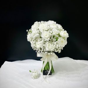 Hoa Cưới Mao Lương Trắng A142