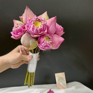 Hoa Cưới Sen Hồng A167