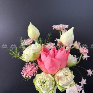 Hoa Cưới Sen Hồng và sen quan âm A196
