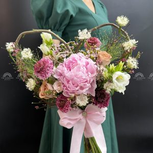 Hoa cưới Mẫu Đơn Hồng Sarah A199