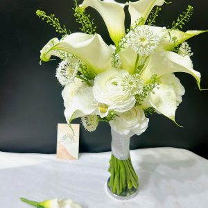Hoa Cưới Calla lily Mix Mao lương Trắng A220