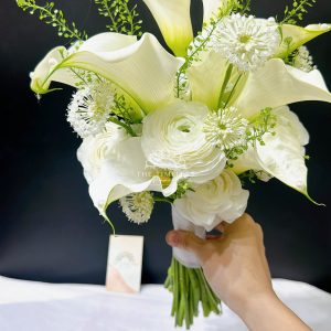 Hoa Cưới Calla lily Mix Mao lương Trắng A220