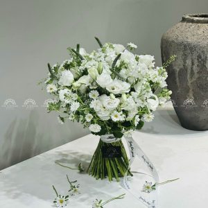 Hoa Cưới Phi Yến Trắng mix H007