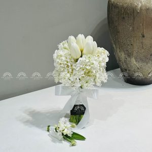Hoa Cưới Dạ Lan Hương mix Tulip trắng H012