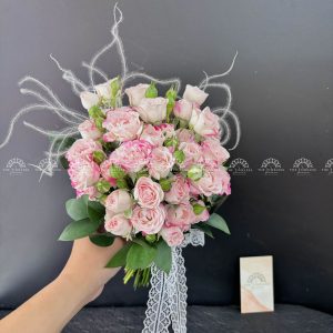 Hoa Cưới Hồng Chùm Chiết Xạ A216