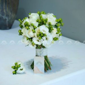 Hoa Cưới Hoa Hồng Trắng A225