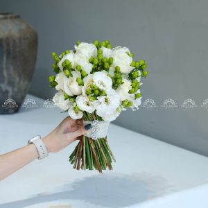 Hoa Cưới Hoa Hồng Trắng A225