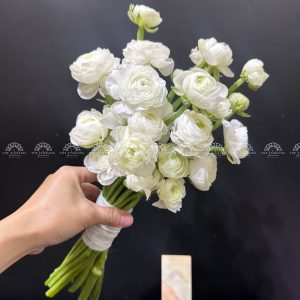 Hoa Cưới Mao Lương Trắng A228