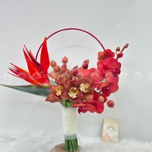 Hoa Cưới Quạt hoa Lan Hồ Điệp mix Địa Lan A231