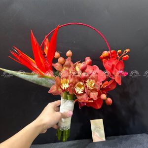 Hoa Cưới Quạt hoa Lan Hồ Điệp mix Địa Lan A231
