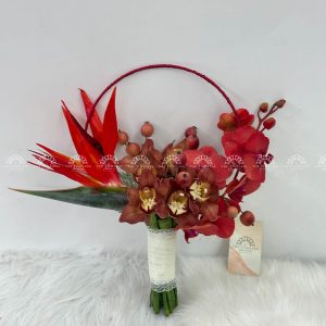 Hoa Cưới Quạt hoa Lan Hồ Điệp mix Địa Lan A231