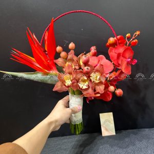 Hoa Cưới Quạt hoa Lan Hồ Điệp mix Địa Lan A231