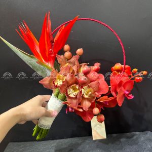 Hoa Cưới Quạt hoa Lan Hồ Điệp mix Địa Lan A231