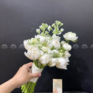 Hoa Cưới Tulip trắng mix Mao Lương Phi Yến A230