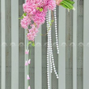 Hoa Cưới Dáng Thác 15 Dạ Lan Hương Hồng A244