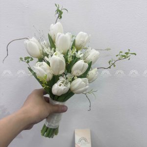 Hoa Cưới 12 Hoa Tulip Trắng A307