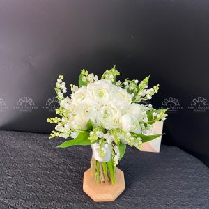 Hoa Cưới 25 Linh Lan mix Mao lương trắng A328