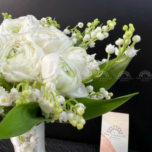 Hoa Cưới 25 Linh Lan mix Mao lương trắng A328