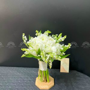 Hoa Cưới 25 Linh Lan mix Mao lương trắng A328