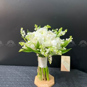 Hoa Cưới 25 Linh Lan mix Mao lương trắng A328