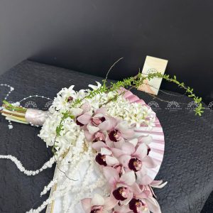 Hoa Cưới Quạt hoa Lan Hồ Điệp mix Địa Lan Hồng Đà Lạt A330