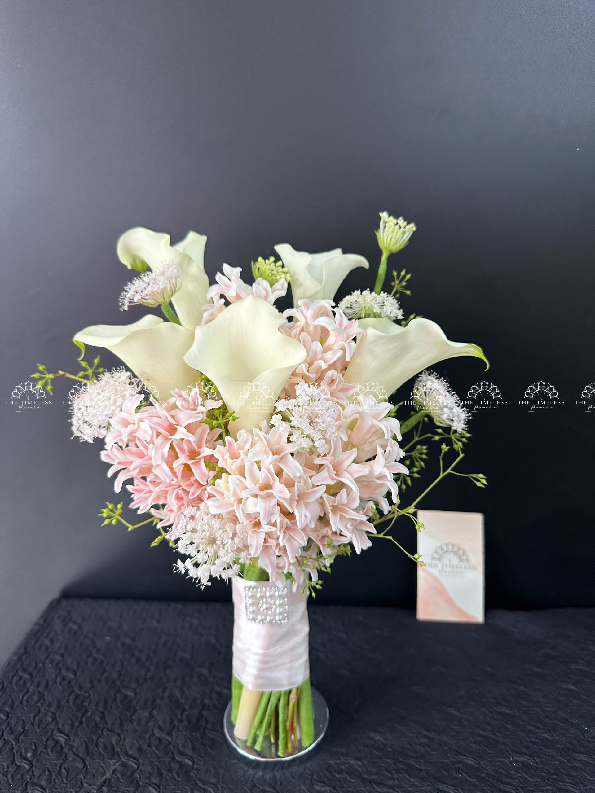 Hoa Cưới 5 Dạ Lan Hương mix 5 Calla Lily Hà Lan A320