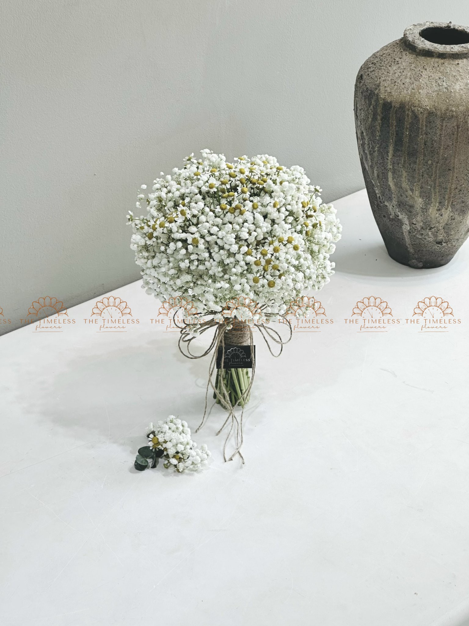Hoa Cưới Baby trắng và Cúc Tana H054 - Hình ảnh 5