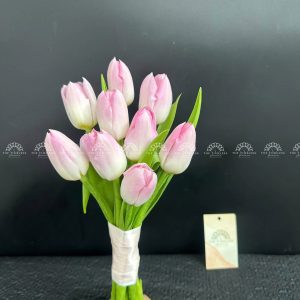Hoa Cưới 9 Tulip Hồng A344