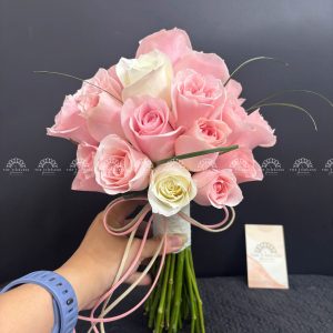 Hoa Cưới Hoa Hồng Pink Rose A373