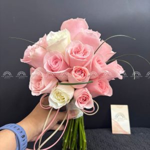 Hoa Cưới Hoa Hồng Pink Rose A373
