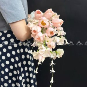 Hoa Cưới Thác hoa Tulip Hồng Đào Thijs Boots A376