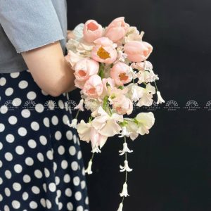 Hoa Cưới Thác hoa Tulip Hồng Đào Thijs Boots A376