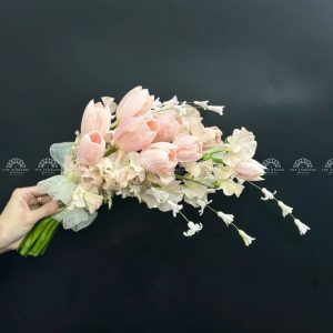 Hoa Cưới Thác hoa Tulip Hồng Đào Thijs Boots A376