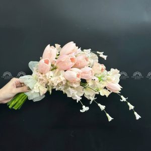 Hoa Cưới Thác hoa Tulip Hồng Đào Thijs Boots A376