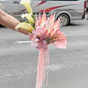 Hoa Cưới Thảo Đường Hoàng Đế – King Protea Hồng – A361