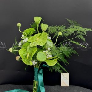 Hoa Cưới Hồng Môn xanh mix Sen Xanh A406