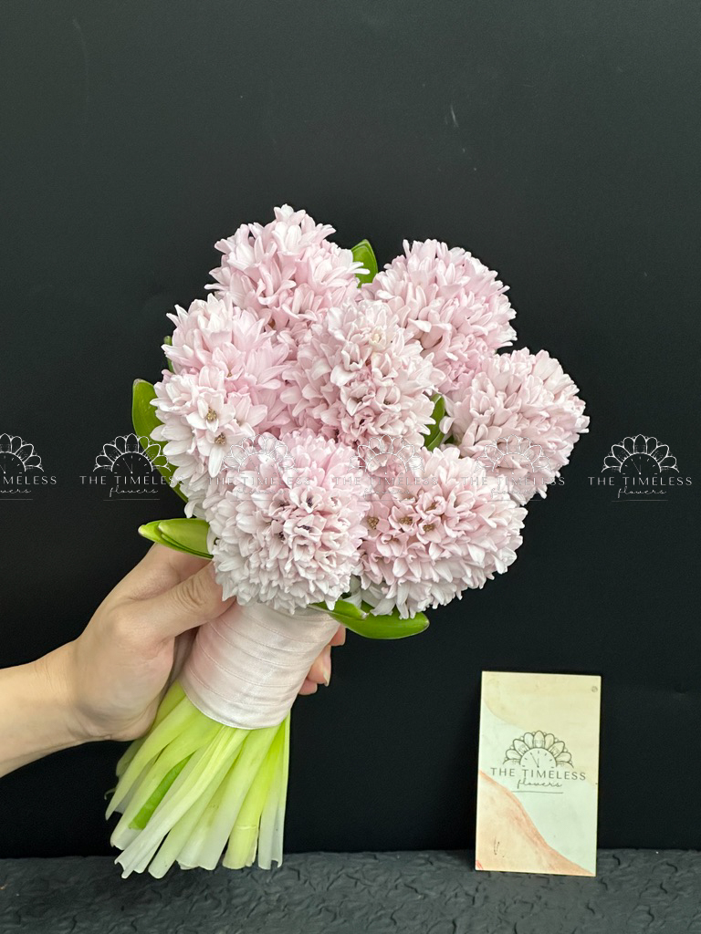 Hoa Cưới 7 Dạ Lan Hương Hồng Nhạt A407
