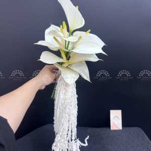 Hoa Cưới Hồng Môn Trắng mix Dền A413
