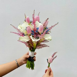 Hoa cưới Tulip Mix Calla Lily và Astilbe A410