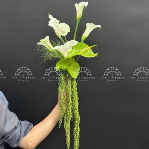 Hoa cưới Calla Lily Mix Hồng Môn và A421
