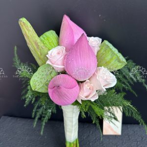 Hoa Cưới Hoa Sen Hồng A423