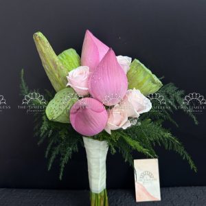 Hoa Cưới Hoa Sen Hồng A423