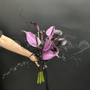 Bó hoa cưới Calla Lily và Hồng môn A439