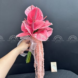 Hoa cưới Hồng Môn Hồng A438