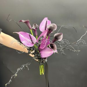 Bó hoa cưới Calla Lily và Hồng môn A439