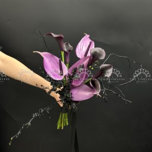 Bó hoa cưới Calla Lily và Hồng môn A439