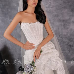 Bó hoa cưới Calla Lily và Hồng môn A447