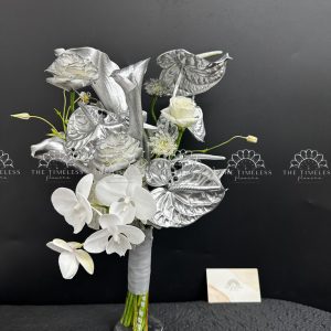 Bó hoa cưới Calla Lily và Hồng môn A447