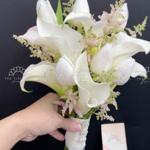 Hoa Cưới Calla Lily - tulip và Astilbe Hồng A445