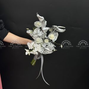 Bó hoa cưới Calla Lily và Hồng môn A447